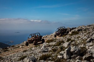 buggy on rocks